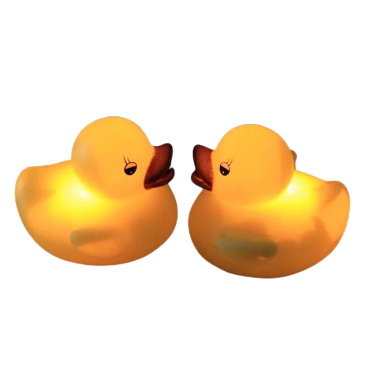 Развивающая детская игрушка резиновые плавающие животные со светодиодной подсветкой утка для ванны
