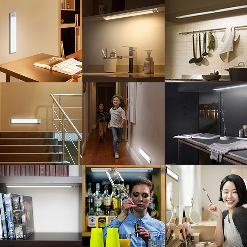 Hot Selling Item PIR Automatic Under Cabinet Lighting Movement Under-Counter Light Fixtures