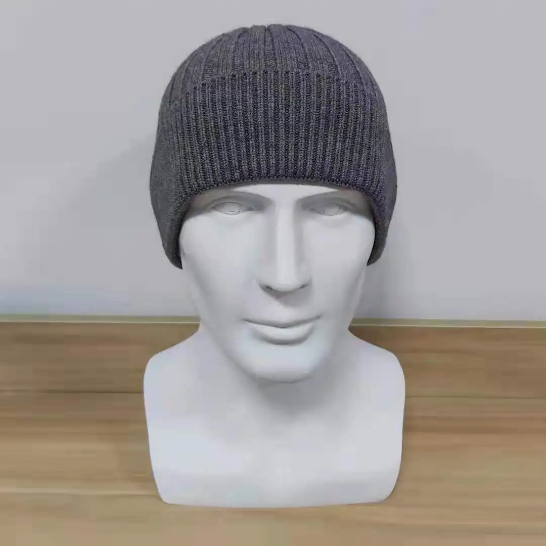 Custom Design hight quality colorful logo ladies women knit merino wool 100% cashmere beanie hats with fur pom pom