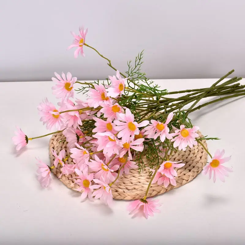 DREA Artificial flowers little gerbera daisy Silk Flowers for Wedding Bouquet Home Garden Party Decoration