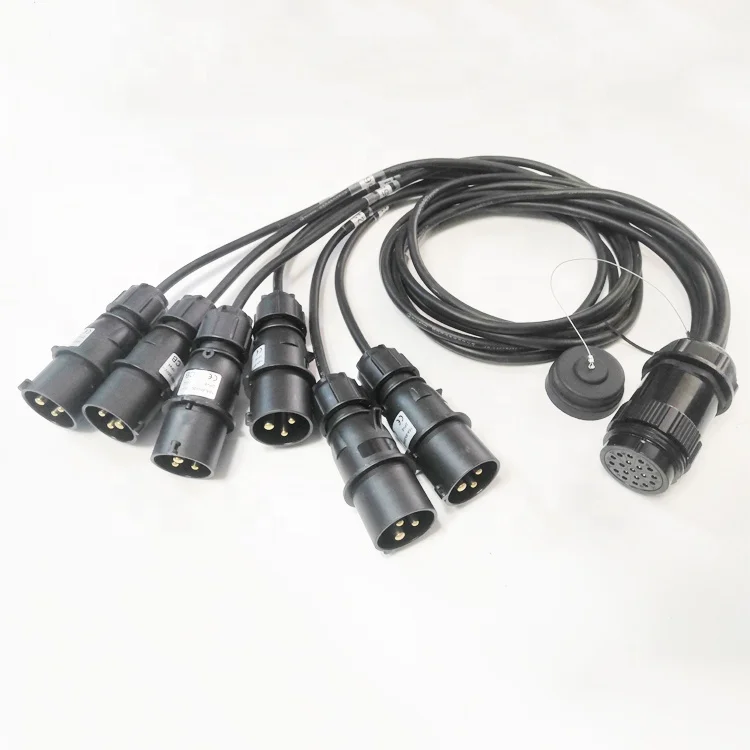 Customized length 19 pin Socapex Female Tails Cables