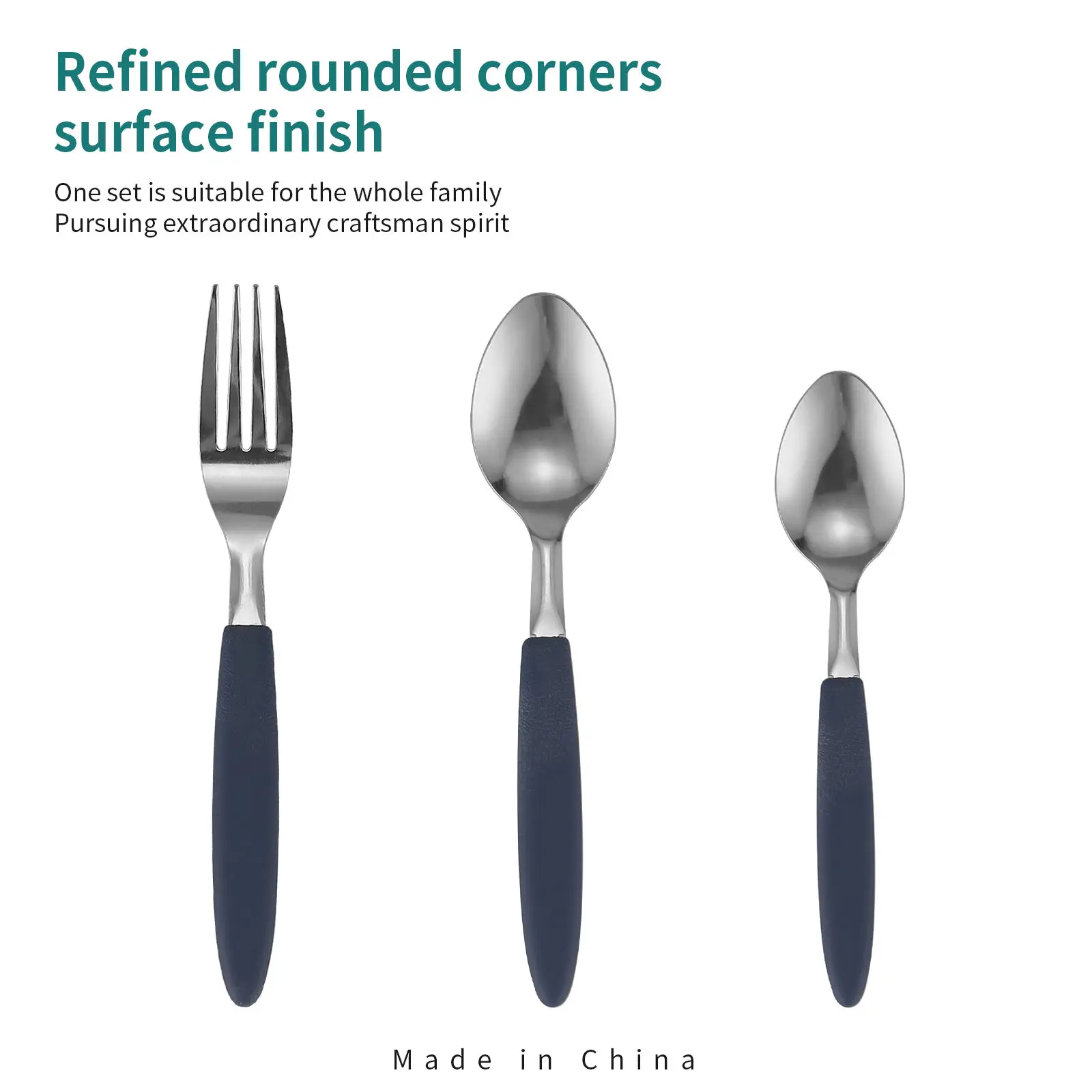 12-24 Piece Set Stainless Steel Spoon & Fork Set With Wooden Handle Fork and Spoon Edible Spoon Cutlery