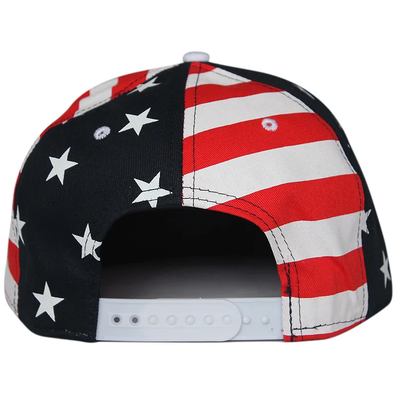 Hot Sale Mens Baseball Hat Flag Design Men Hip Hop Snapback Hat With USA Flag Custom Design Snapback Hats