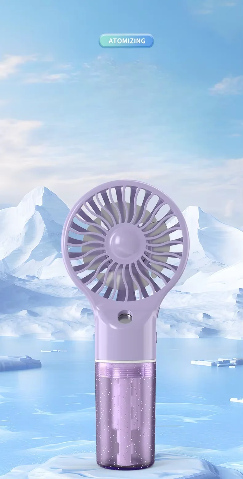 Handheld Spray Fan Mini USB Rechargeable Portable Humidifier Mist Cooler Cooling Spray Humidifier Fan for Home/Office