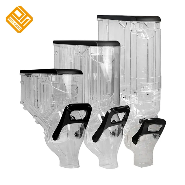 
plastic gravity bin dry food cereal dispenser 