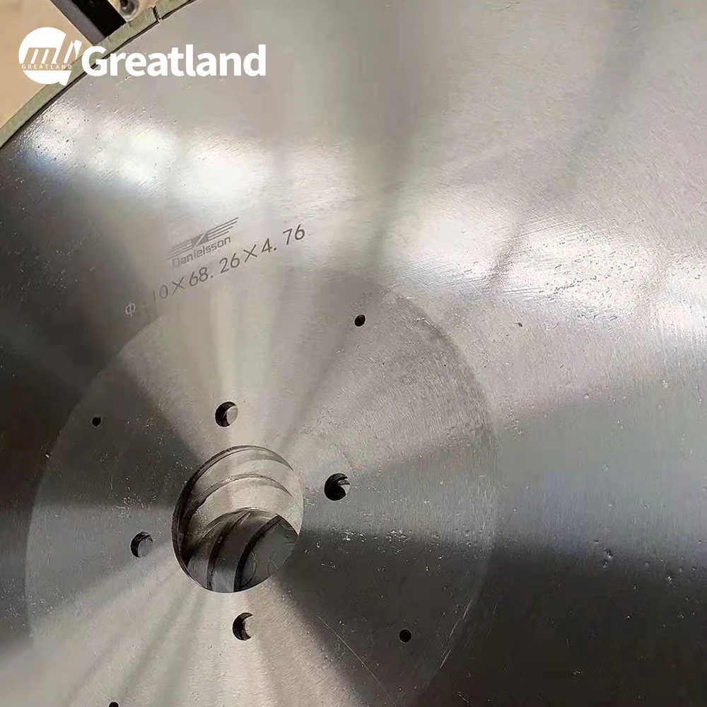 Greatland knife cutter blade of tissue log saw blade with automatic roll toilet paper cutting machine
