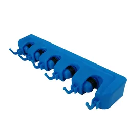 5 position with 6 hooks mop broom holder wall mounted mop organizer holder