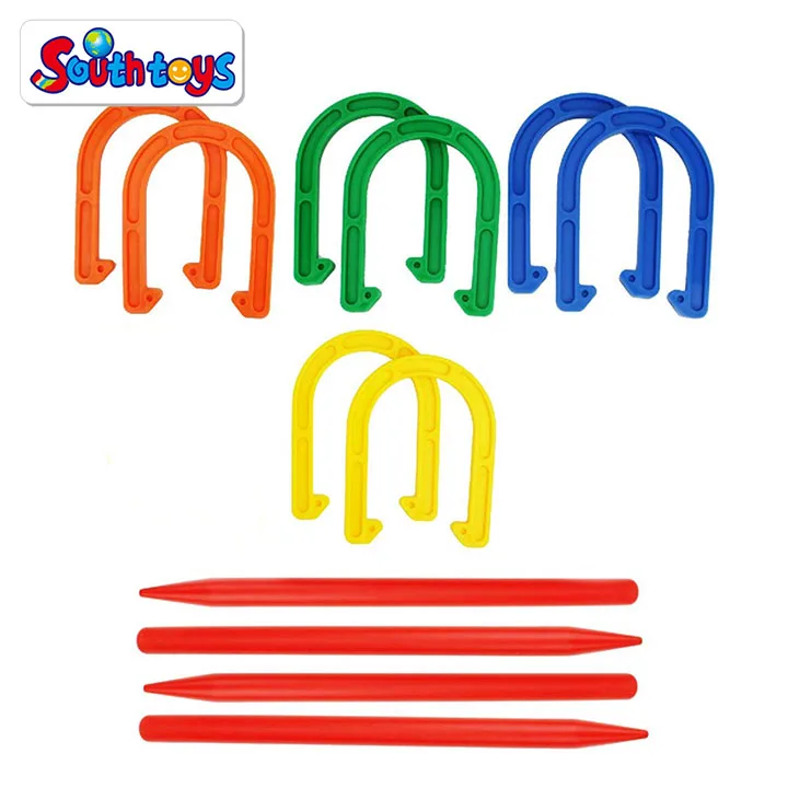 Outdoor Sport Plastic Horseshoe Throwing Game Toy For Kids And Adults