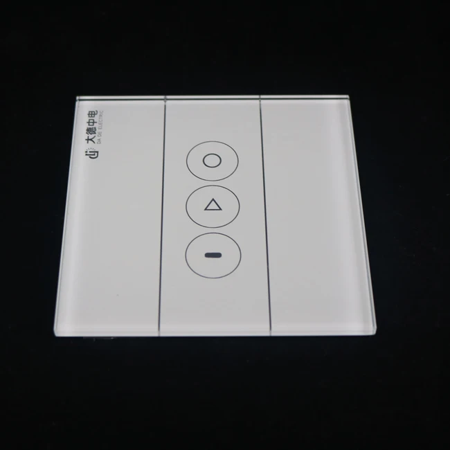 Factory customized glass panel black glass frame rectangle for wall switch socket