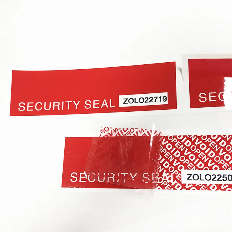 Anti Counterfeiting Label Sticker Sealing Strip Tear Tamper Tape Seal Evid Secure Protecting Transit Packaging Protection