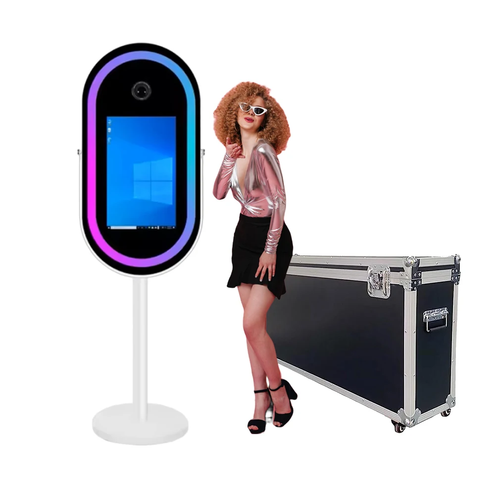 Beauty Picture Portable Selfie Photobooth Magic Mirror Photo Booth Machine Touch Screen Led Frame Drop Shipping For Events