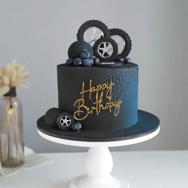 Happy Birthday Cake Topper Decoration Gold Glitter Birthday Cake Topper Decoration Supplies