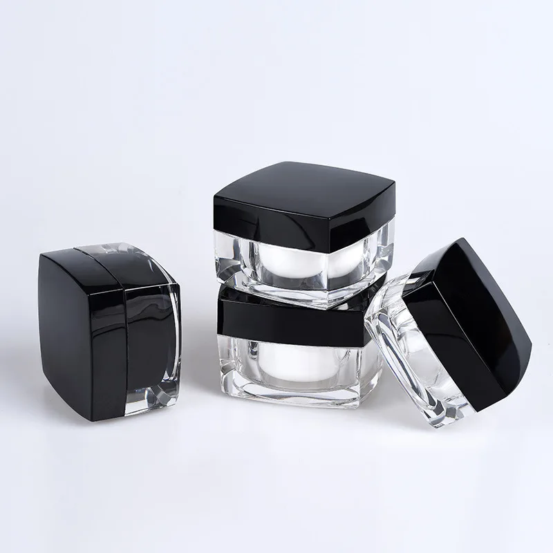 30g small square shape acrylic jar cosmetic jar cream jar