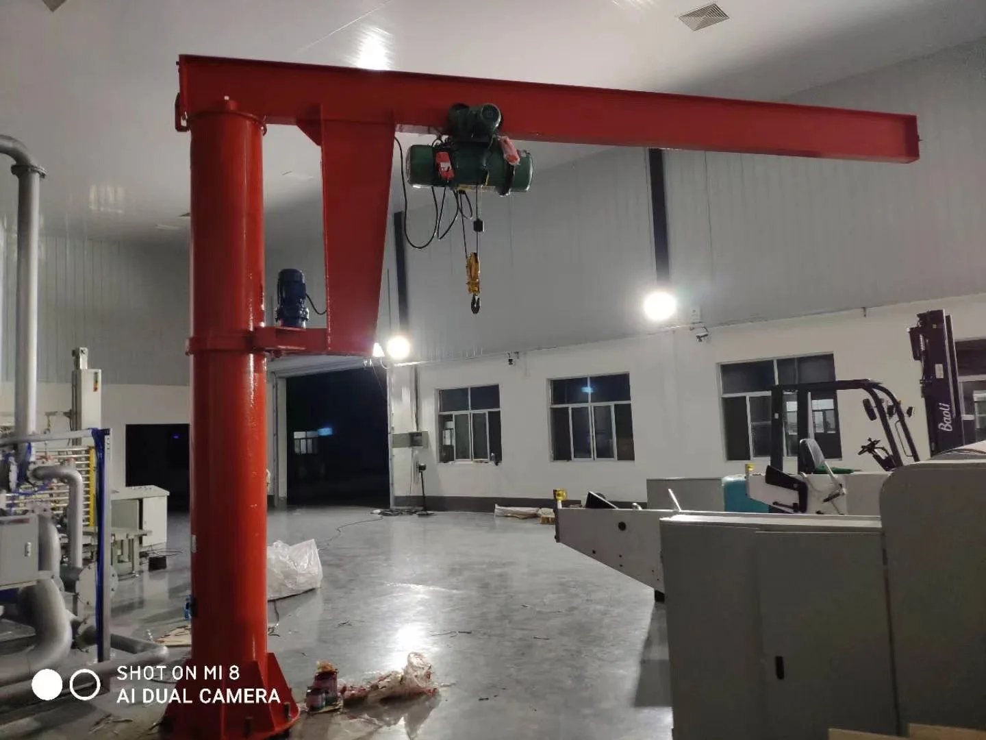 customizable Wholesale jib crane shop Hoist 500kg 1 ton 2 ton Column Mounted Cantilever Slewing Arm Crane