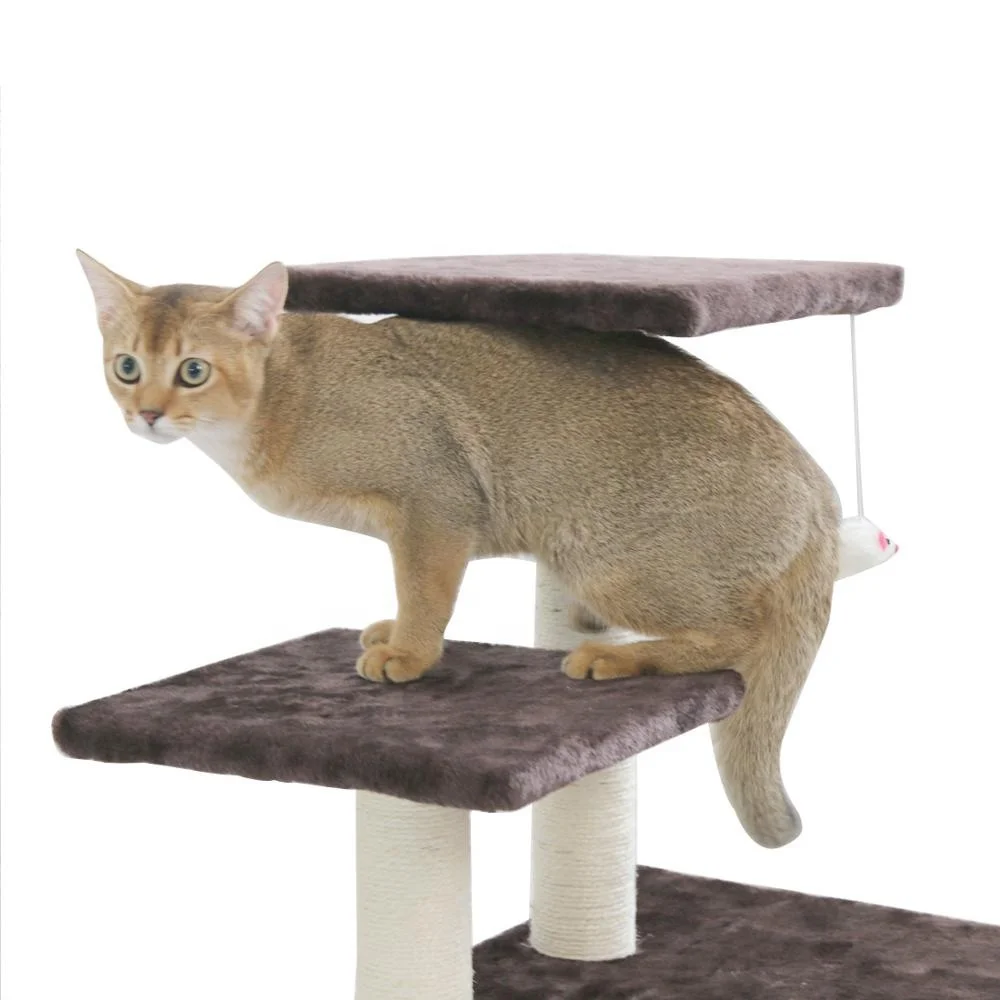 
Wholesale Natural Sisal Cat Tree Climbing Toys Scratching post Climbing Claws Pet Furniture 