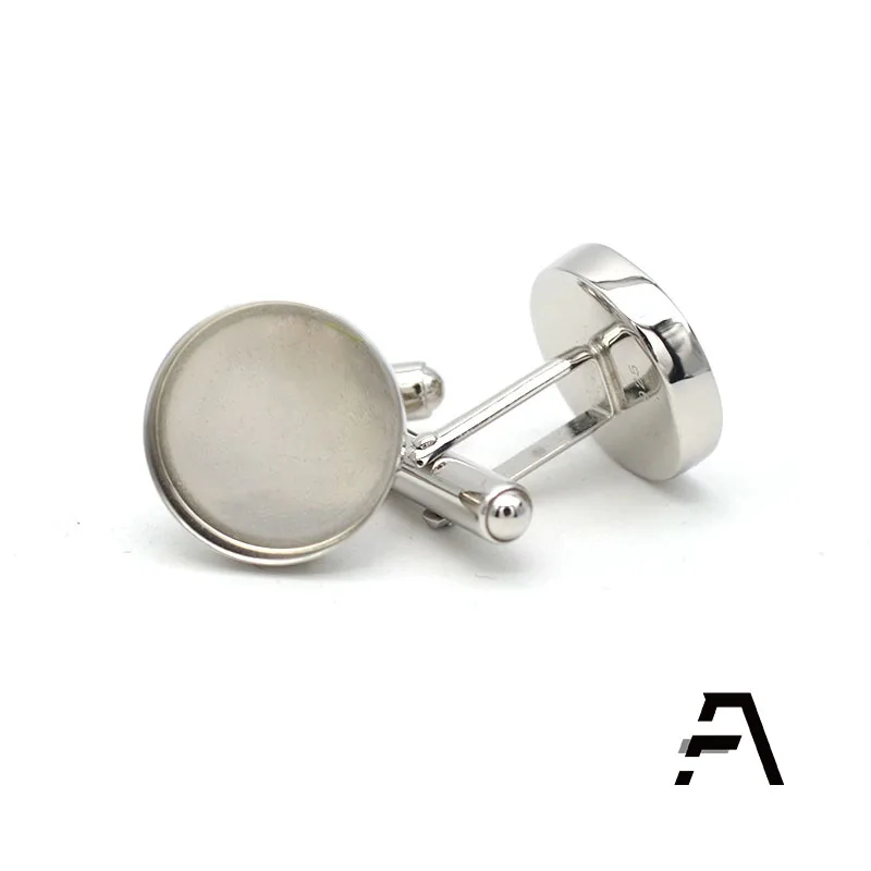 Wholesale Price Round 925 Sterling Silver Blank Cufflinks