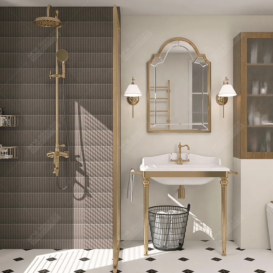 Hotel Bar Backsplash Kitchen Bathroom Wall Project Finger Strip Matte 3d Curve Concave Travertine Stone Marble Mosaic Tile