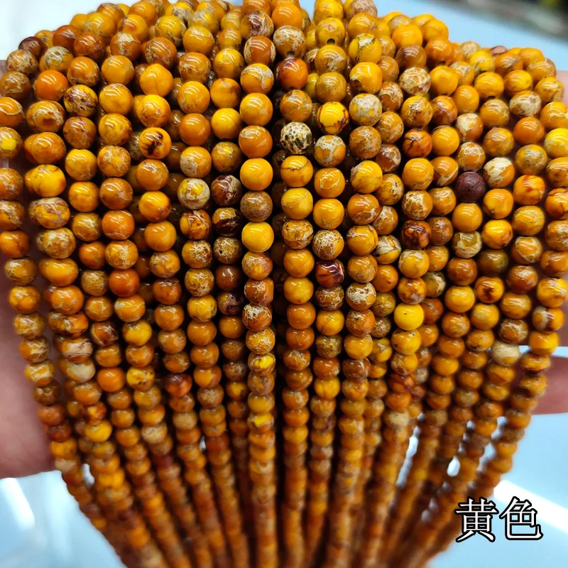 Wholesale Natural Brazilian Emperor Stone Mixed Color Accessories Amazon Emperor Turquoise Round Loose Beads For Jewelry Making