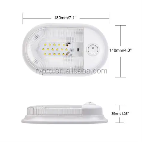 RV LED Porch Light 12v 24v Motorhome Camper Van auto Semi Truck Travel Trailer Bed Overland Heavy Duty Interior