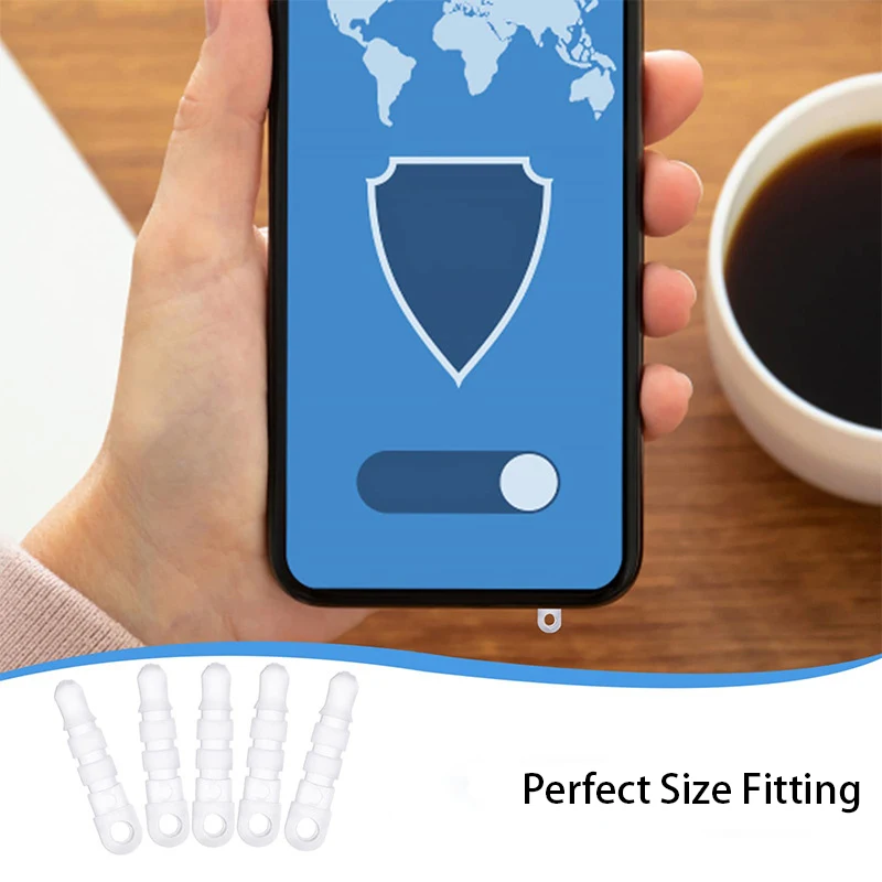 Cell Phone Charm Universal 3.5mm Anti Dust Earphone Jack Plug Dustproof Headphone Plug with Hole