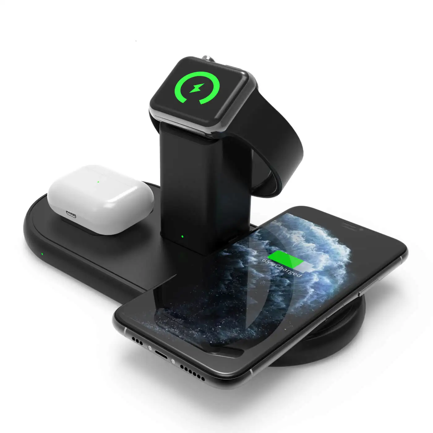 New arrivals 5w/7.5w/10w Qi phone  3 in 1wireless  for apple watch charger for Samsung phone
