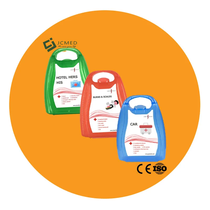 JCMED medical emergency plastic mini first aid kit travel custom