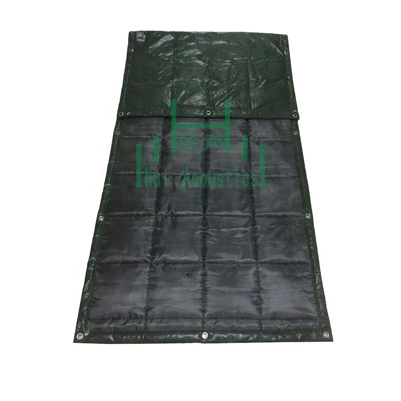 Sound Insulation Felt Blanket Attached to Temporary Security Fencing Sound Insulation Blanket