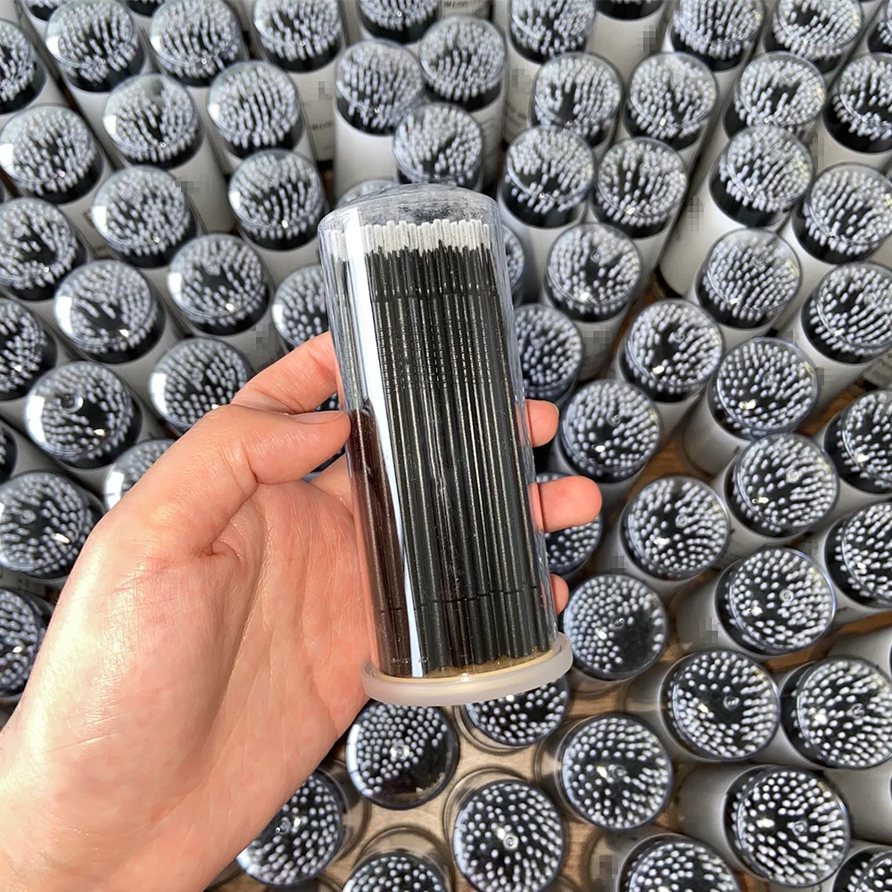 Disposable Custom Eyelash Extension Brush Lash Microfiber Applicator Mini Micro Swabs
