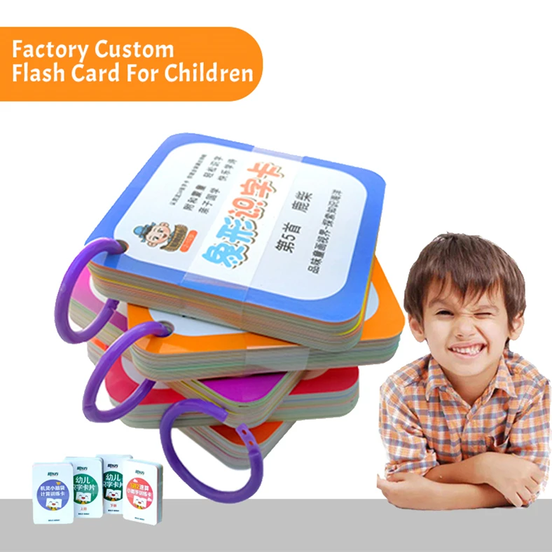 Top Quality Factory Customized Printing Printed Educational Learning Kids Flash Cards