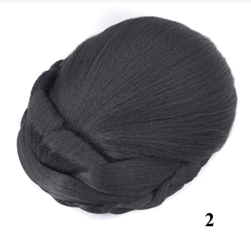 Exquisite Braided Chignon Multi-tiered braids Synthetic Hair Bun Pad Black Brown Color Elegant Vintage Updos