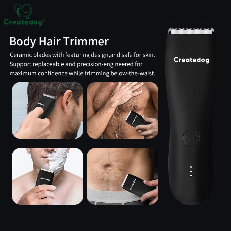 Профессиональный Электрический личный уход Съемная Водонепроницаемая электрическая машинка для стрижки волос триммер для тела для мужчин