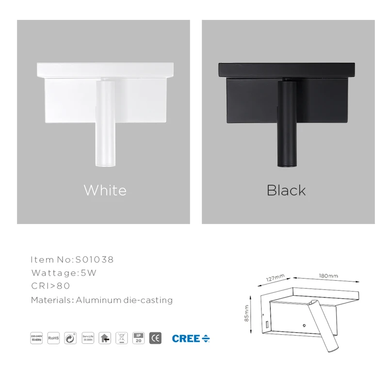 Спальня Nordic Европа Крытый настенный современные прикроватные Usb зарядное устройство для чтения настольная лампа Настенный светильник с беспроводным зарядным устройством