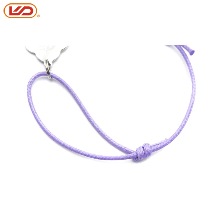 Nylon lanyard hand band wrist strap resistance custom women braided bracelet rope