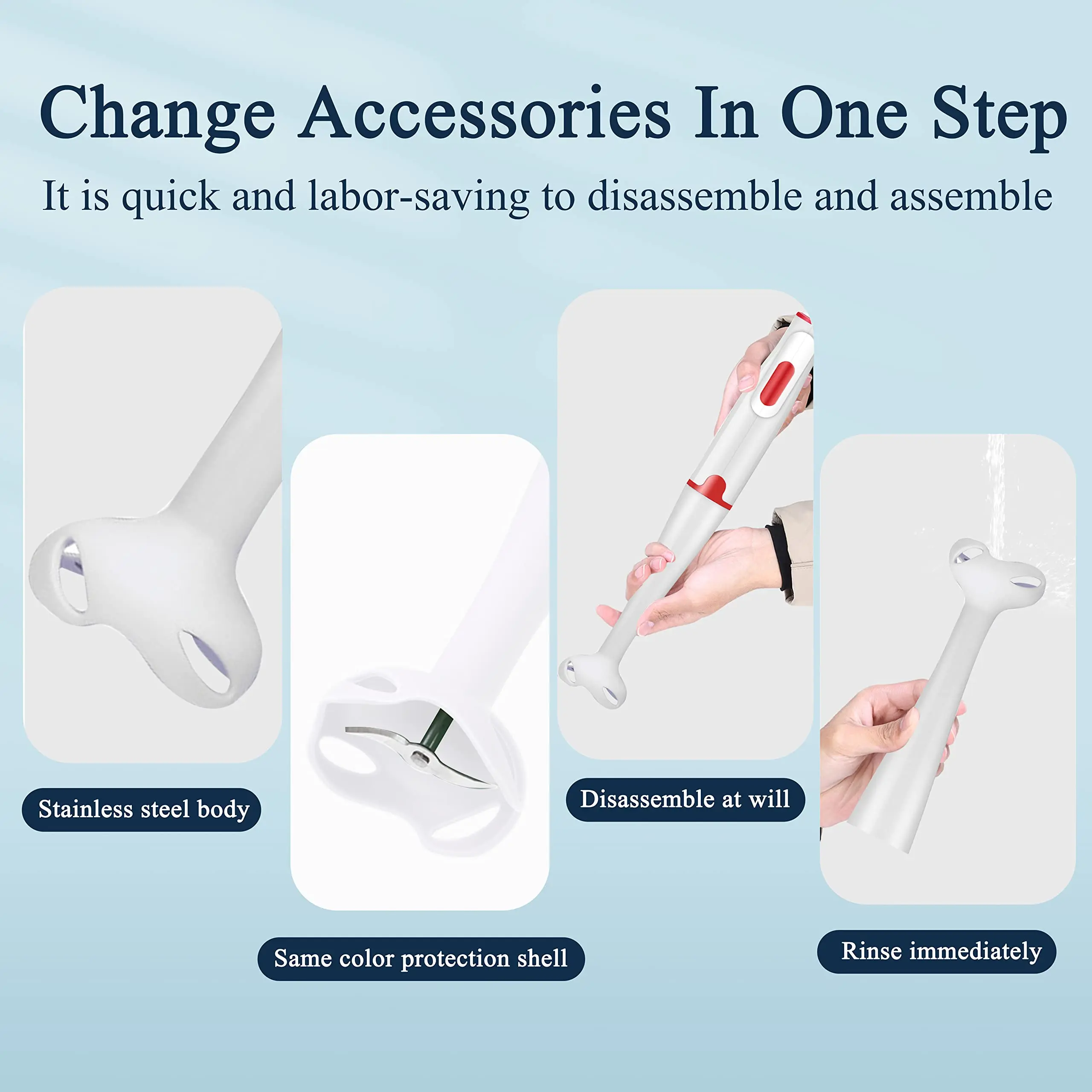 Electric hand blender mixing with detachable blades easy to clean baby food meat mincer machine whisking machine