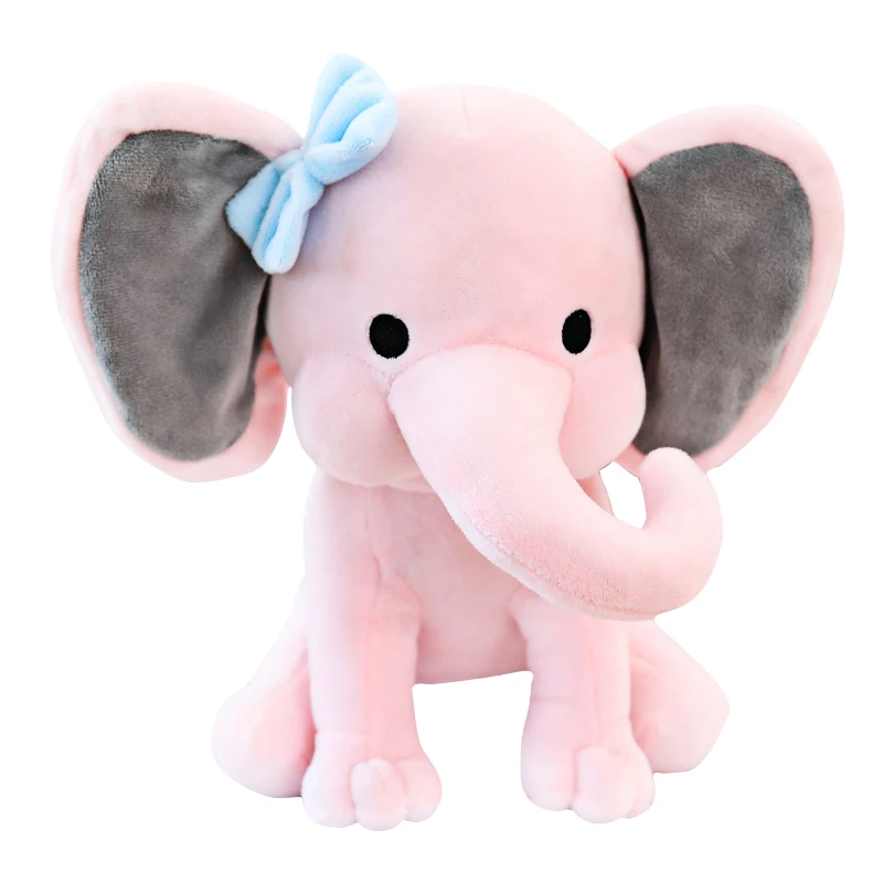 Plush Toy Elephant Stuffed Animals ,stuff Animal for Babies Girls Boys, Birth Stats Baby Shower Infant Newborn Boy or Girl 25cm
