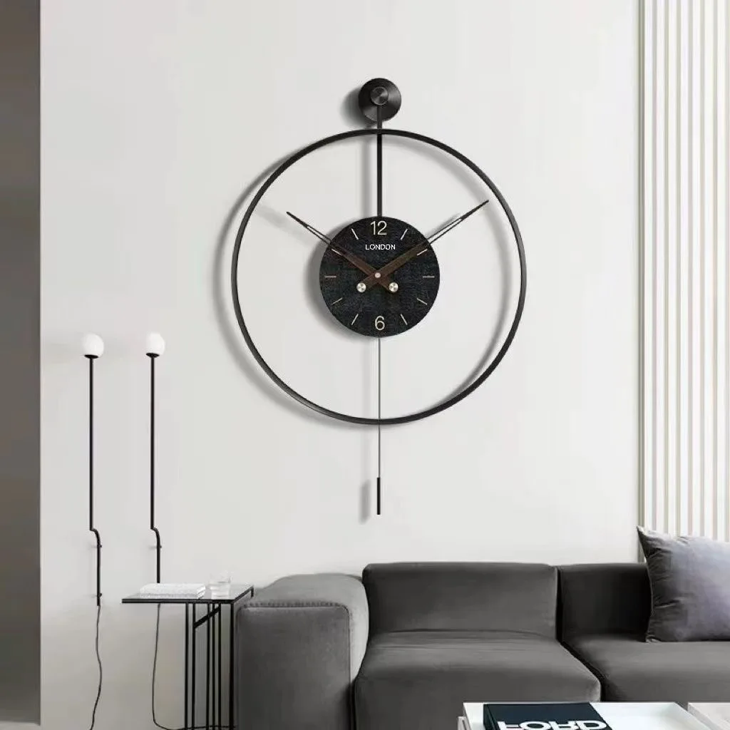 70*79 large Pendulum dropshipping products 2024 modern lwall hanging clock decorative metal wall watch clock home house decor