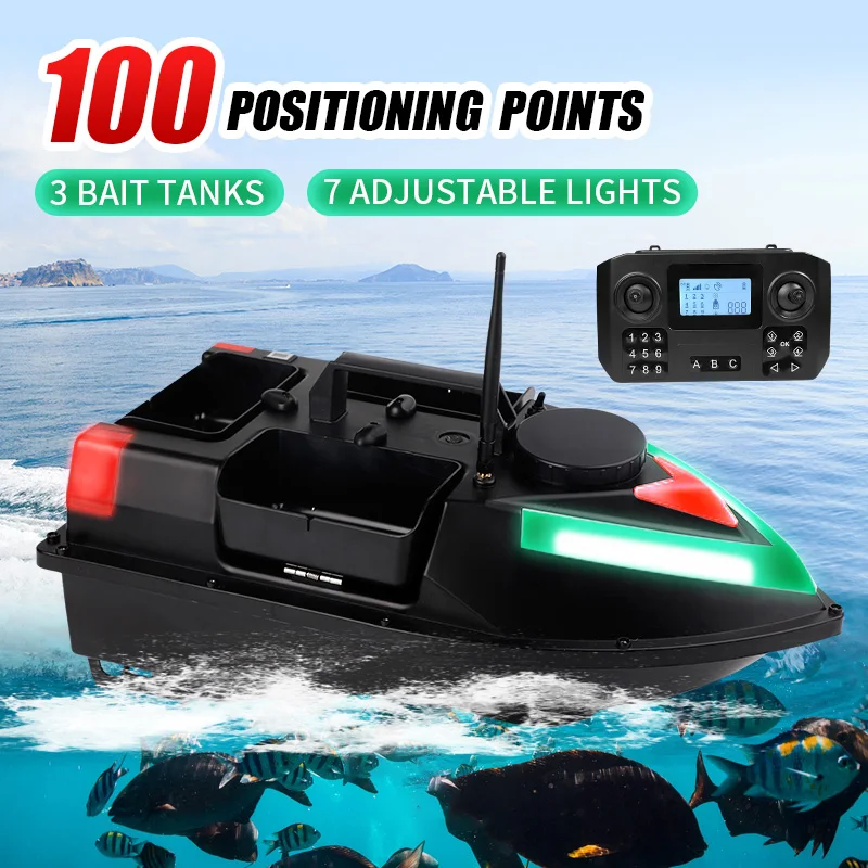 5200mAh Factory Electric Automatic Nesting 500m Distance Rc Boats  Fish Ship Remote Controlled Fishing Bait Boat