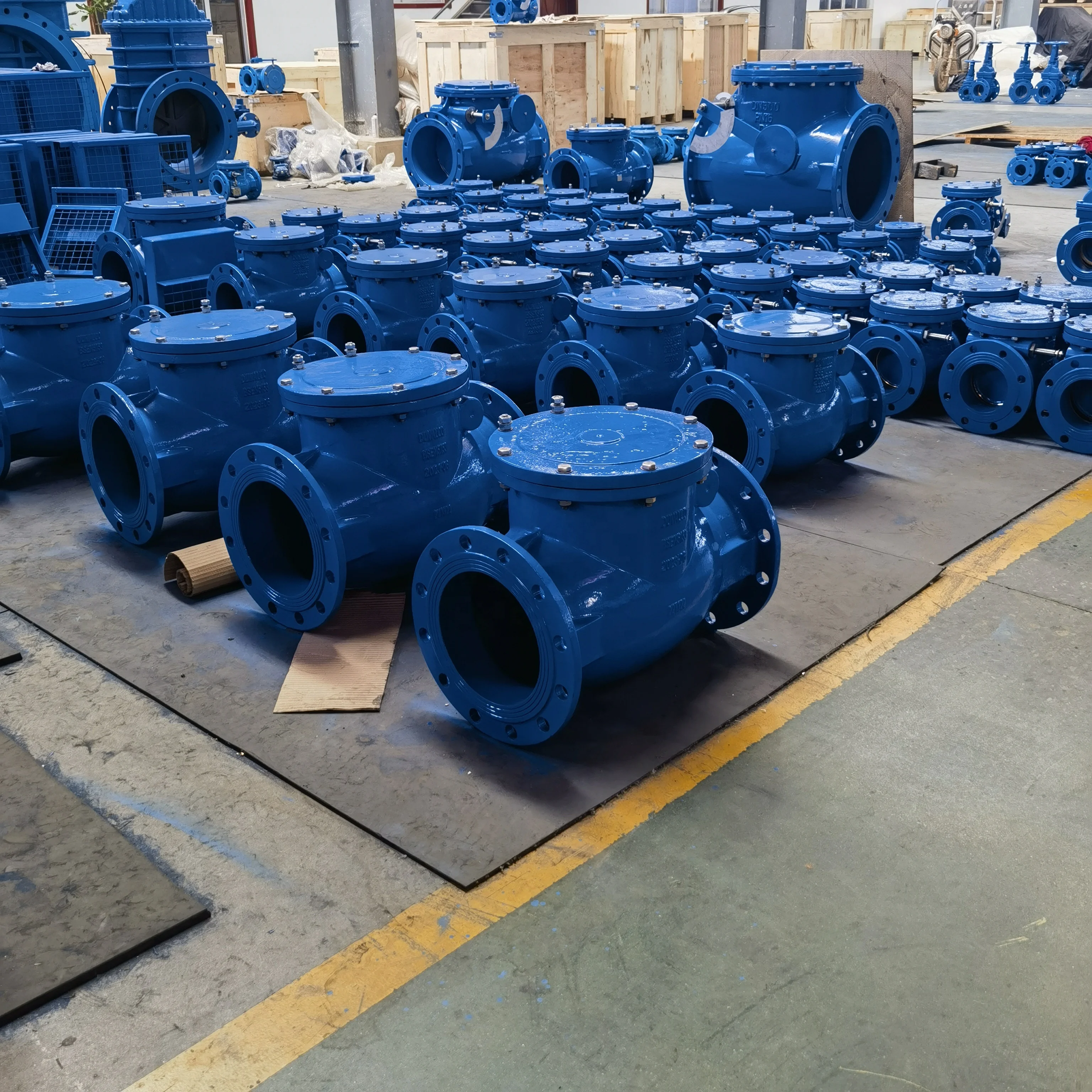 Non Return Iron Swing Check Valve High Pressure Check Valve DN600 with Counterweight Limit Switch