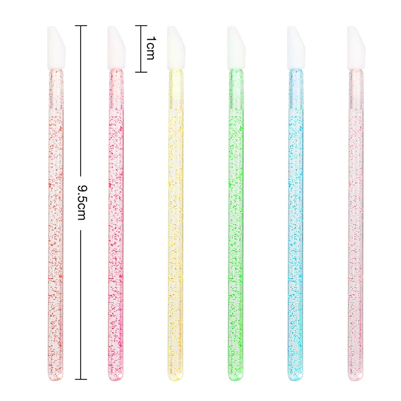 Wholesale 50pcs Glitter Lip Brush Makeup Lipstick Lip Gloss Wands Applicators Disposable Lip Brush