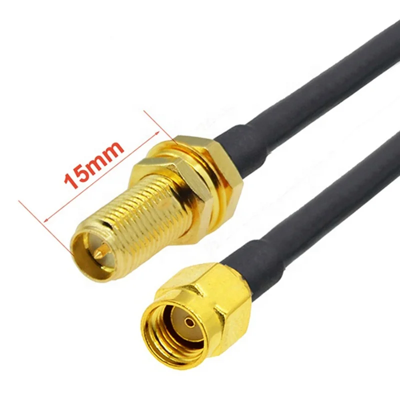 Copper Conductor Coaxial Sma Female Plug Right Angle Crimp For Rg58 RP SMA Mela 90 Degrees Rg58 Cable Connectors