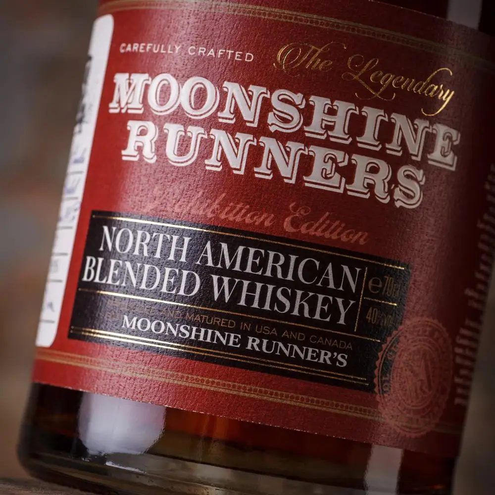 China factory price custom whisky bottles labels sticker