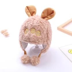 The new baby girl outdoor windproof cartoon cute toddler winter warm baby hat