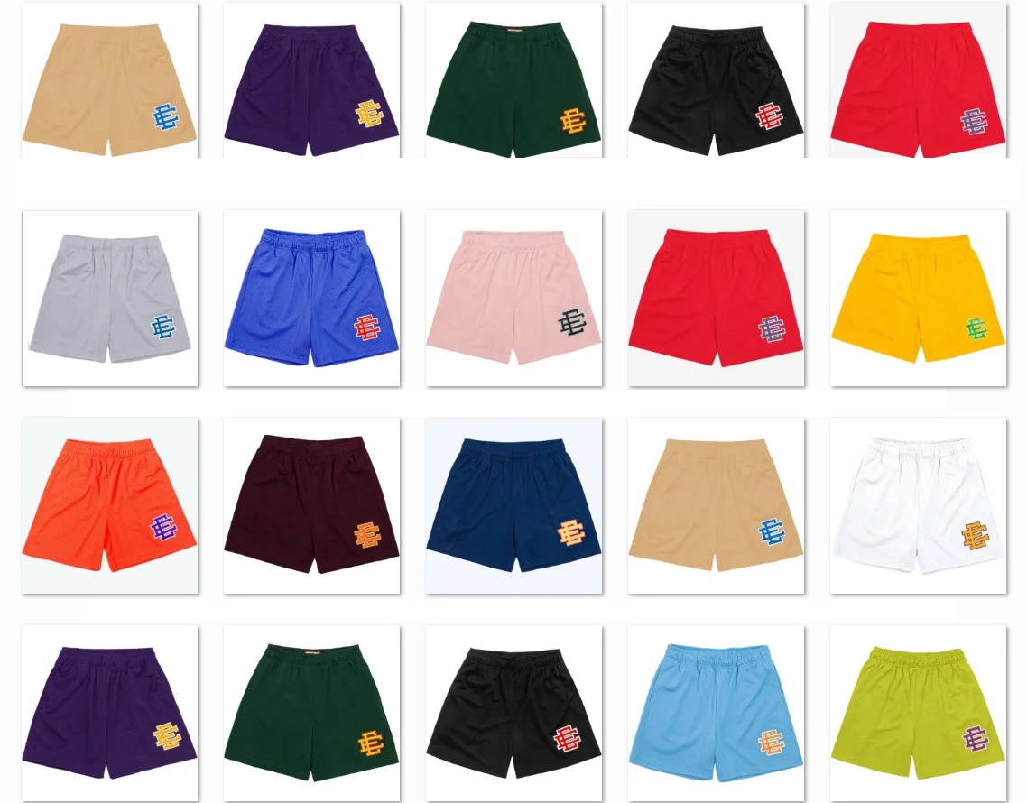 Eric Emanuel Ee Shorts Wholesale Summer Beach Men Basketball Athletic Fitness Running Gym Custom Mesh Shorts