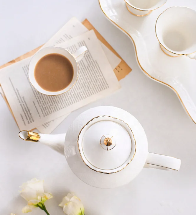 
European home coffee set suit ceramic coffee cup dish flower tea set 