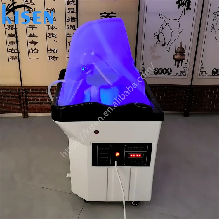 Kisen 60L big water tank portable hair spa washing salon shampoo sink basin bowl no need connect the water plumbing