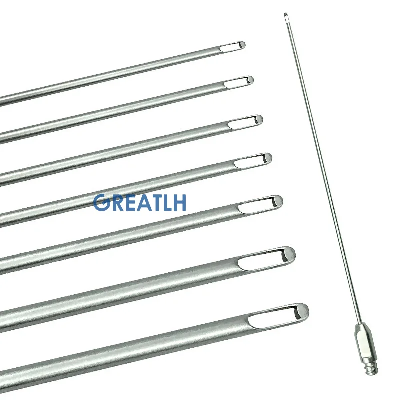 Autoclavable fat transfer needle Double Hole liposuction Cannula for abdomen liposuction tools
