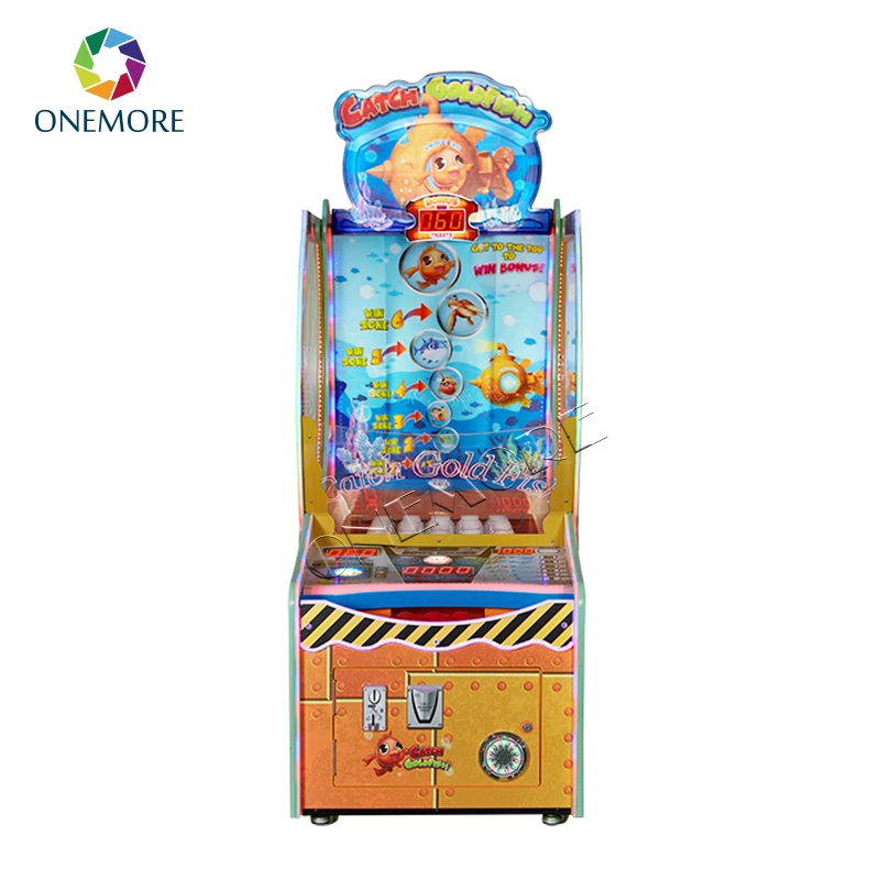 Attractive Kids Redemption Game Machine With Led Light Hunting The Ball Amusement Coin Catch Golden Fish Game Machine