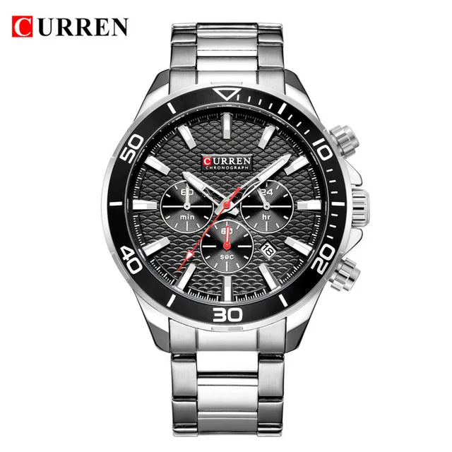 CURREN 8309 люксовый бренд аналоговые спортивные наручные часы мужские кварцевые с ремешком из нержавеющей стали для мужчин Relogio Masculino 2018