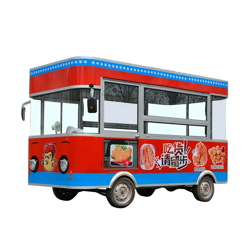 Hot sale American Popular Street Outdoor Fast Food Carts Crepe Food truck with Snack mobile kitchen cooking equipments price