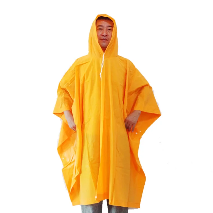 Factory Customized Cheap Price 100% PVC Vinyl Waterproof Jacket Lightweight Emergency Plastic Raincoat Reusable Rain Poncho